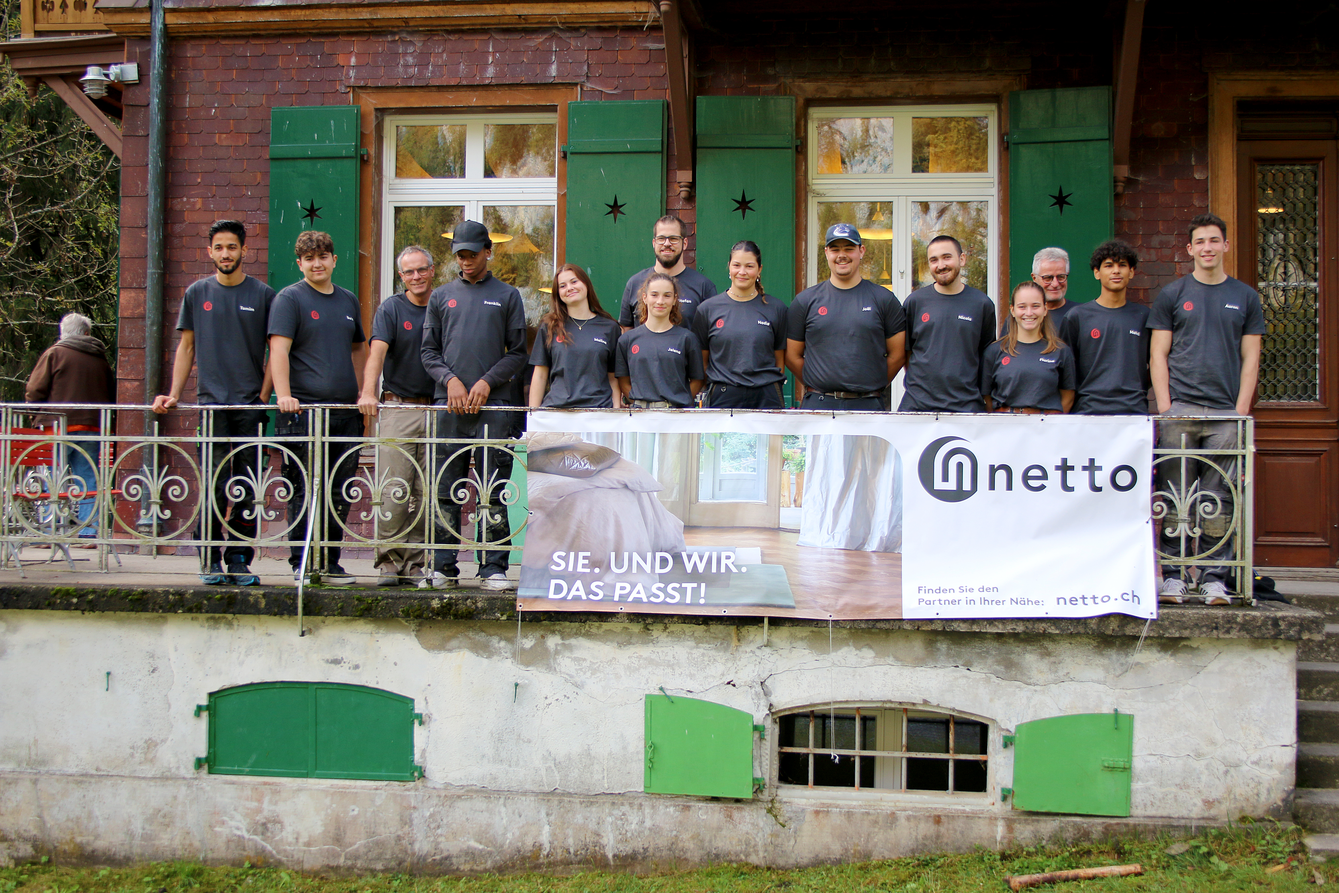 Gruppenfoto der Lernenden des netto-Lehrlingscamps 2023.